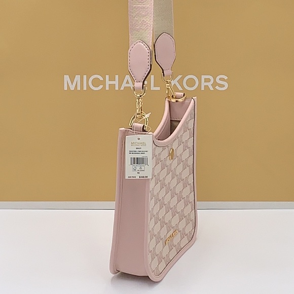 MICHAEL KORS Briley Small Logo Messenger XBODY Bag POWDER BLUSH MULTI - Picture 13 of 16